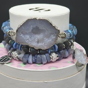 HOT SPRING STACKs, Bomb Party Bracelets, Denim Druzy Nights  RBP4723